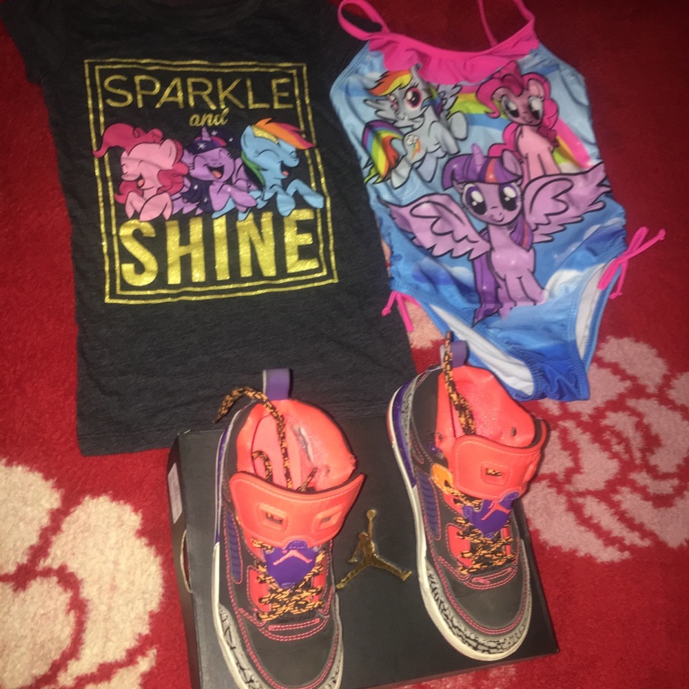 T’shirt, Bathing Suite, & Jordan Size 12 kids $80